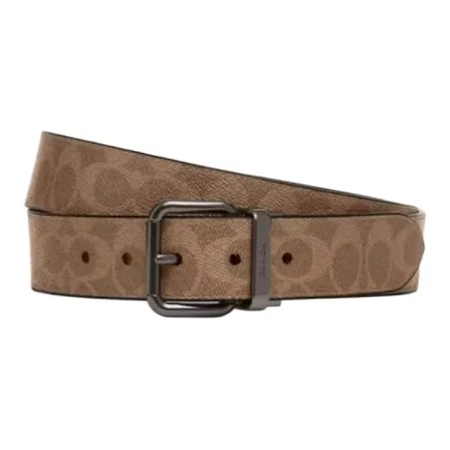 COACH ПВХ Искусственная кожа Ремни Мужской Коричневый