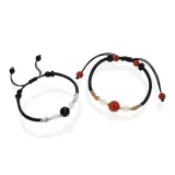 Браслет из фасоли Адзуки [Парный (Черный + Красный)]