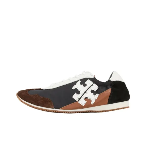 TORY BURCH Сериф Низкий Топ Повседневная Обувь Женская Сияющий Черный