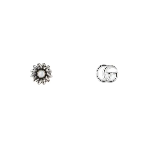 GUCCI Серебряный Жемчужная раковина Серьги-гвоздики Women's Silver
