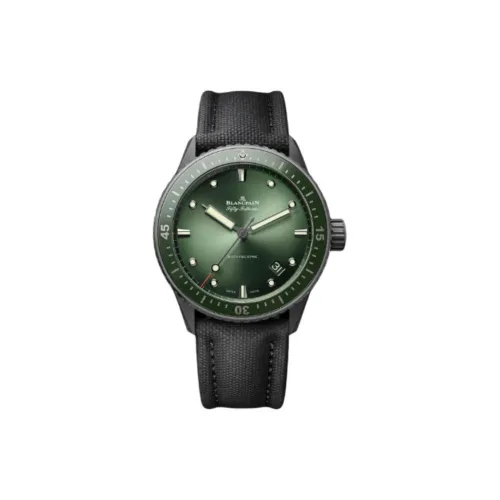 BLANCPAIN Автоматический Механический Часы Мужские 43,6 мм Зеленый