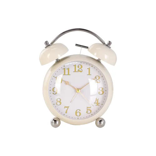 HENSE Кварцевый механизм Металлический Будильник Унисекс Белый HA54