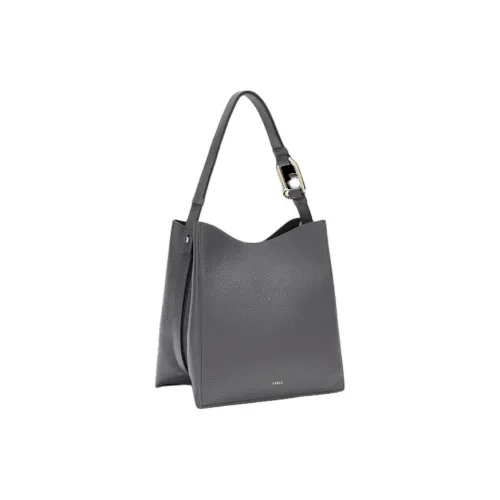 Furla Кожа Ведрообразная Сумка Плечевая Сумка Женская Серого Цвета