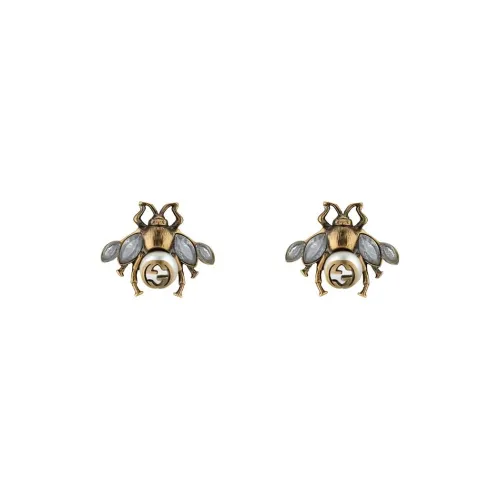 GUCCI Металлические серьги, золотой, унисекс