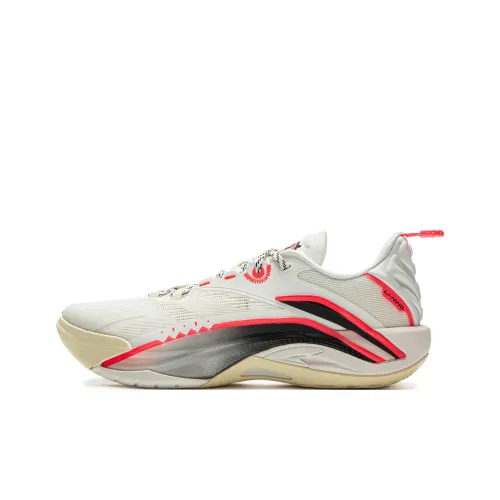 LINING Износостойкий Поддержка Отскок Сцепление Низкий Топ На открытом воздухе Баскетбольные кроссовки для игры Мужской Шампанский белый