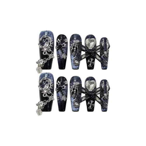 Yun Yue Joe Heavy Metal Модный Осветляющий Фальшивый Ногтей Средний ЛАДЬЕР 30MM