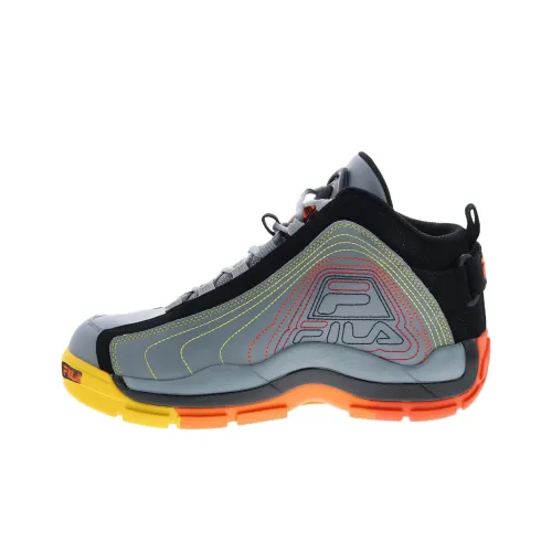 FILA Grant Hill 2 Баскетбольные кроссовки MID Топ Серый/Черный/Желтый/Оранжевый/Красный Мужской