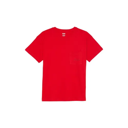 Victoria's Secret Розовый Хлопок Сон Tee Яркий Вермиллион Пижамный Топ Женские Яркий Вермиллион