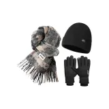 Шарф + Шляпа + Черные Перчатки