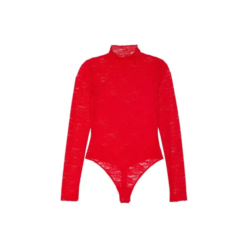 Victoria's Secret Розовый Wink Кружево Длинный Рукав Комбинезон Красный Перец Дом Комбинезоны Женские Красный Перец