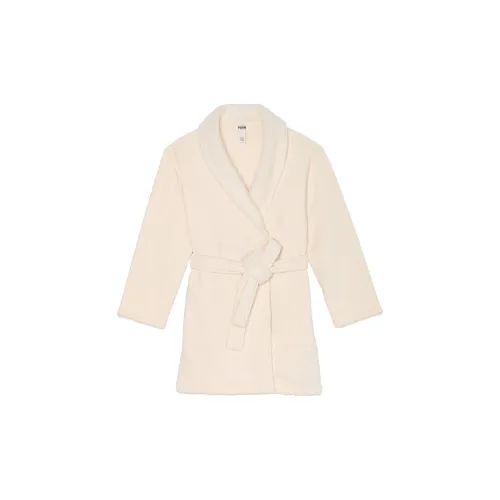 Victoria's Secret Розовый Ultimate Cozy Двусторонний халат Белая раковина Bathrobes Женские Экрю