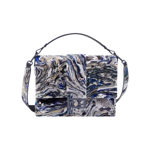 FENDI Baguette Кожа Baguette Сумка Курьерская Сумка Сумка через плечо Сумка через плечо Большая Мужская Белая Черная Синяя