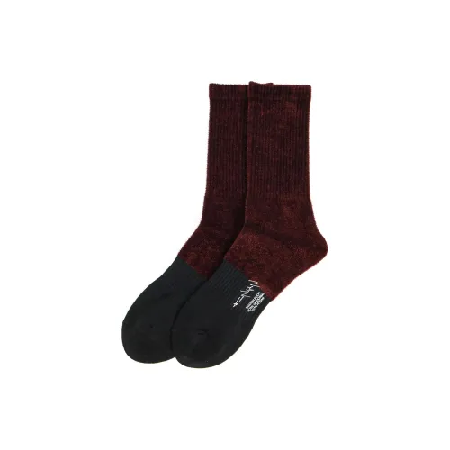 Yohji Yamamoto 1 пачка Бордо Унисекс MID Носки до икры