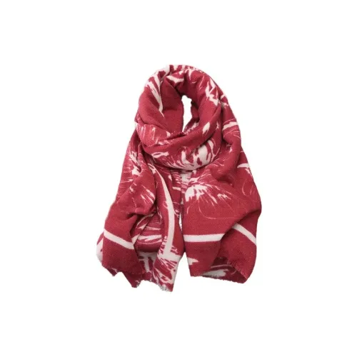 PISHUSHU Полиэстер Трикотаж Шарфы Унисекс Ангора Красный