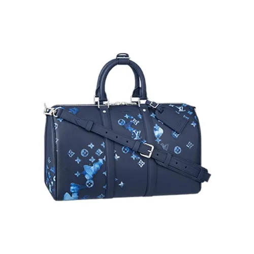 LOUIS VUITTON Keepall Акварель Tie Dye Monogram Сумка Мужская Синяя