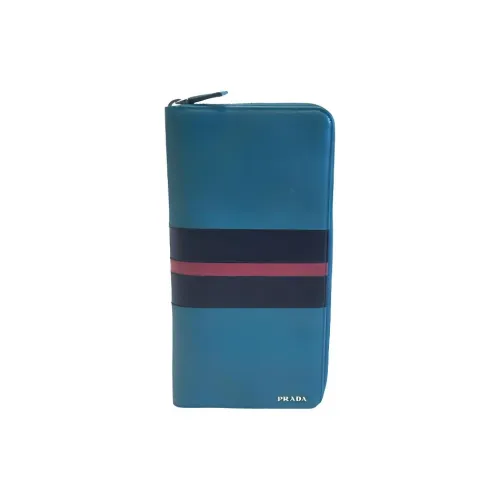 PRADA Крестообразная текстура Коровья кожа Длинный клатч Кошелек Большой Мужской Яшма + Черный Красный Полосы