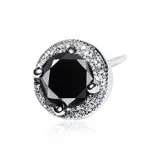 Серьги-гвоздики "Безбрежное Звездное Небо" [Черный 1]