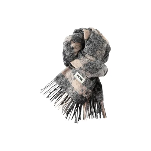 PEAK Полиэстер Трикотаж Шарфы Унисекс Черный Серый