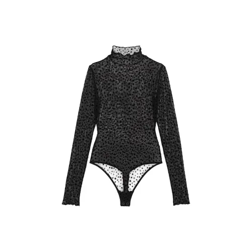 Victoria's Secret Розовый Wink Starchaser Сетка Длинный рукав Комбинезон PB Комбинезон Женский Черный