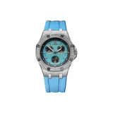 Белый корпус, синий циферблат, синий ремешок