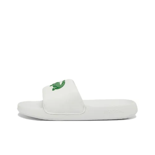 Слипоны LACOSTE Collaboration Белые Зеленые Мужские