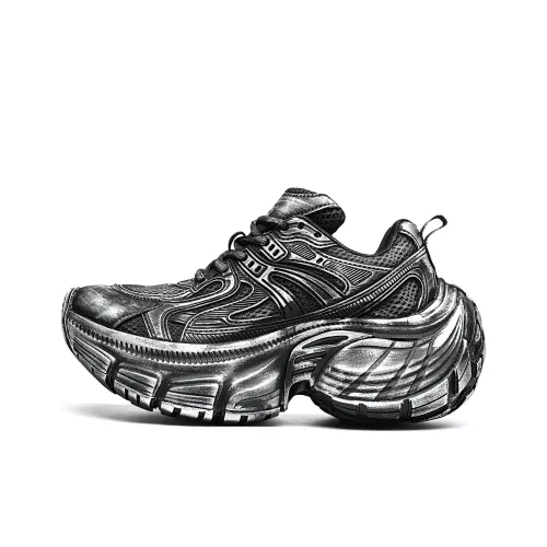 ORD Low-Top Crepe Sneakers Black Worn Effect Unisex