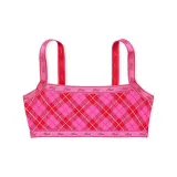 Розовый и красный клетчатый принт/красная клетка