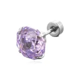 Серьги-гвоздики "Мерцание Розовый" [Фиолетовый]