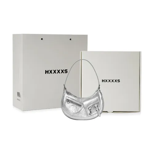 HXXXXS Корова Кожа Плечевая Сумка Маленькая Женская Серебряный Белый Черный Розовый