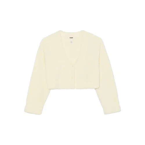 Victoria's Secret Розовый Co ZZZy Флис Укороченный Кардиган Кремовый Пижамный Топ Женские Желтый