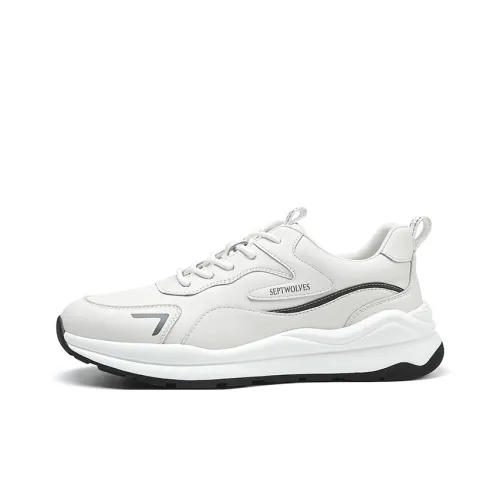 SEPTWOLVES Противоскользящий устойчивый к истиранию низкий топ повседневная обувь мужская белая HD