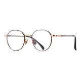 Чайный коричневый Золотая рамка с защитой от синего света, линзы и коробка