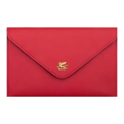 ETRO Pegaso Телячья кожа Конверт Сумка Клатч Женская Красная