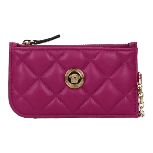 VERSACE Кожа Монета Кошелек Женский Фуксия