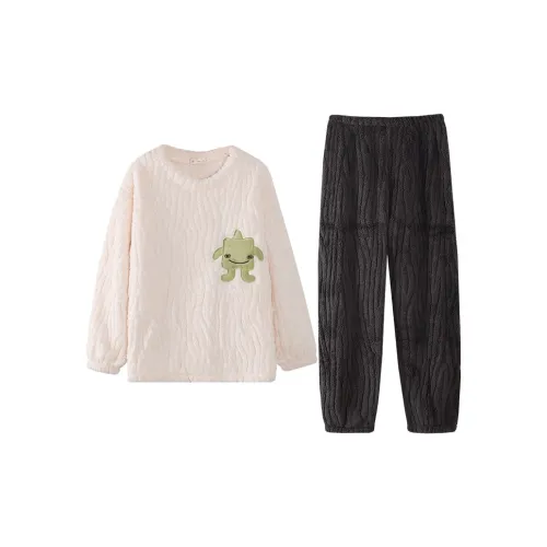 LEZIYUN Пижамный комплект женский бежевый