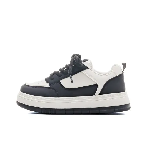 HUANQIU Slip-resistant Abrasion-resistant Lightweight Low-Top Skateboarding Shoes Women's White Black HUANQIU Противоскользящие Износостойкие Легкие Низкие Кроссовки для скейтбординга Женские Белые Черные