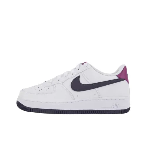 Nike Air Force 1 Slip Resistant Abrasion Resistant Низкий Топ Детские Скейтбординг Белый Черный Фиолетовый