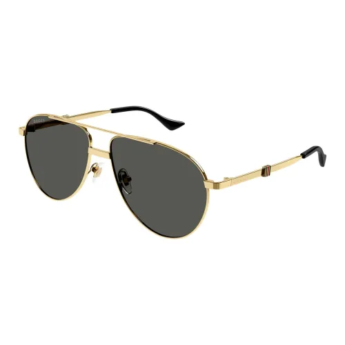 GUCCI Металл Aviator Солнцезащитные очки Мужские Золотые