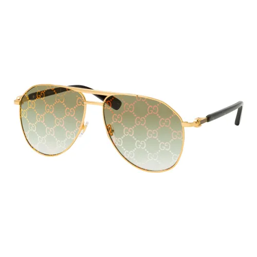 GUCCI Сплав Aviator Солнцезащитные очки Мужские