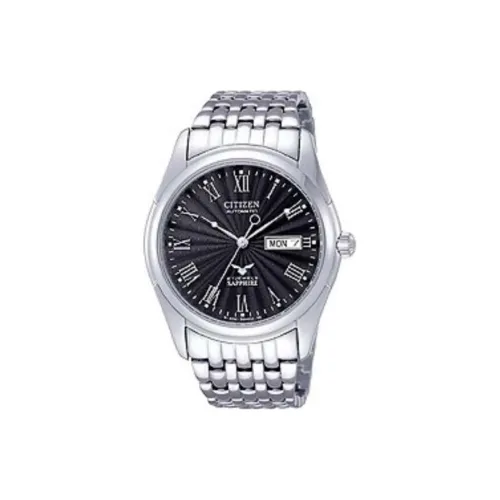 CITIZEN Автоматический Механический Механизм Нержавеющая Сталь Ремешок Часы 40 мм Мужские Часы Черный Циферблат