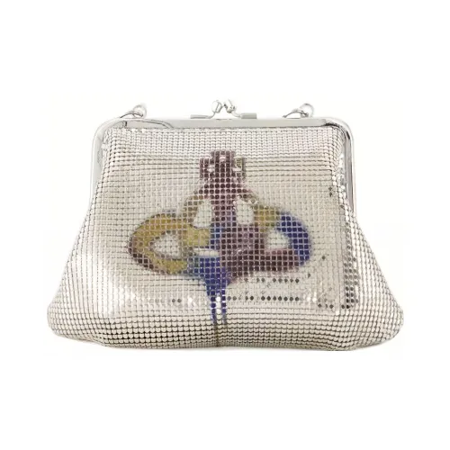 Vivienne Westwood Блестки Сумка Сумка через плечо Клатч Женская Серебряная