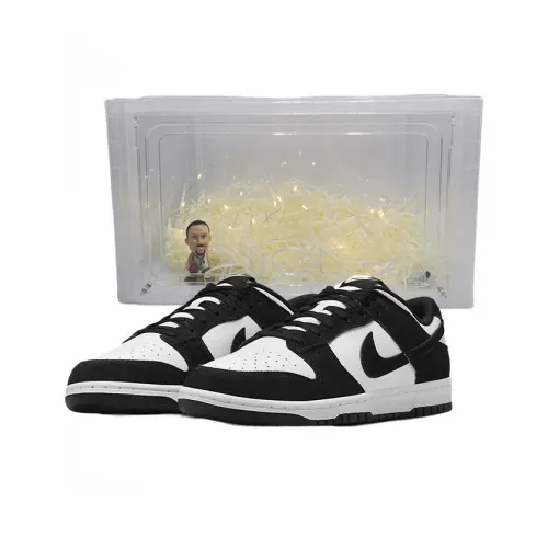 Nike Slip-on Resistant Shock Absorbers Легкий Низкий Топ Скейтбординг Кроссовки Унисекс Черный Белый