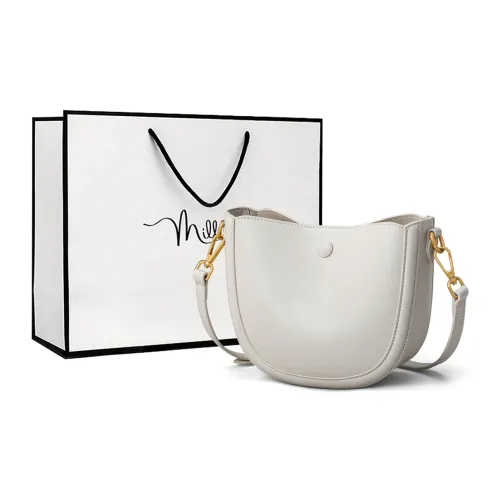 MILLIE'S Корова Кожа с Синтетической Кожей Подмышка Сумка через плечо Сумка на плечо Седло Сумка Маленькая Женская Экрю