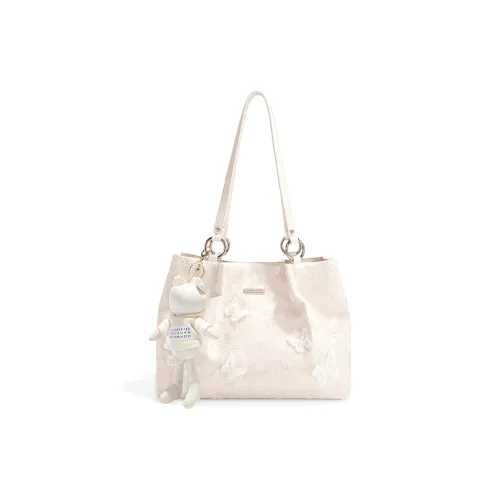 CLEVER KETCH ПУ (полиуретан) Сумка-тоут Средний Женский Экрю Розовый