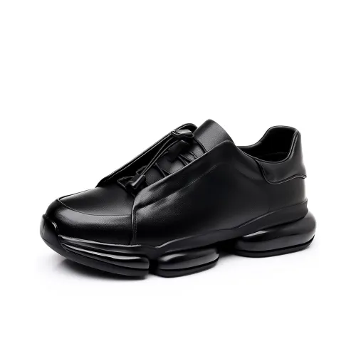 Bull Thunder Slip-resistant Lightweight Увеличивающий высоту Низкий Топ Casual Мужской Черный