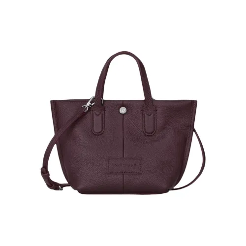 LONGCHAMP Grained Телячья кожа Сумка через плечо Сумка Экстра Маленькая Женская Темно-фиолетовая