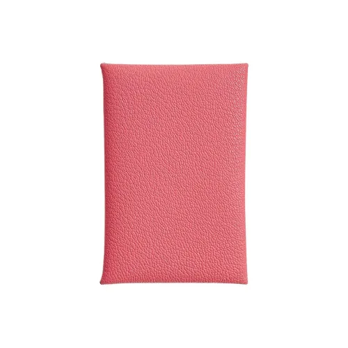 HERMES Calvi Chandra Козья кожа Картхолдер Женские U5 Розовый Помада Lip Balm Пудра