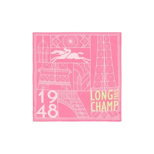 LONGCHAMP Шелковые шарфы Женские Розовый