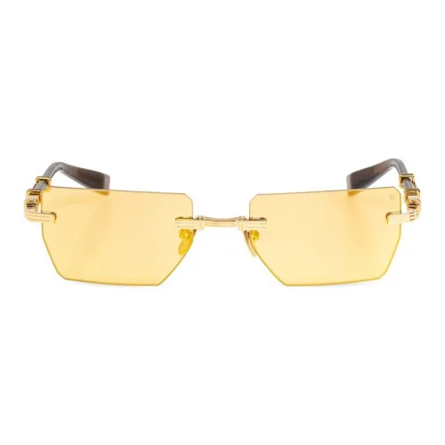 BALMAIN Титан Ацетат Прямоугольные Солнцезащитные очки Женские Золотые