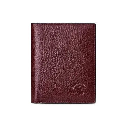 SANTA BARBARA POLO RACQUET CLUB Кошелек из коровьей кожи Мужской Бордовый